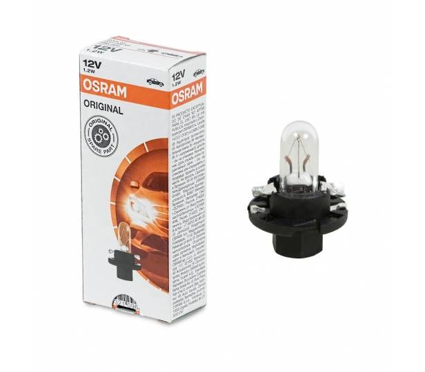 Glassockellampe 12V 1,2W mit Kunststoffsockel