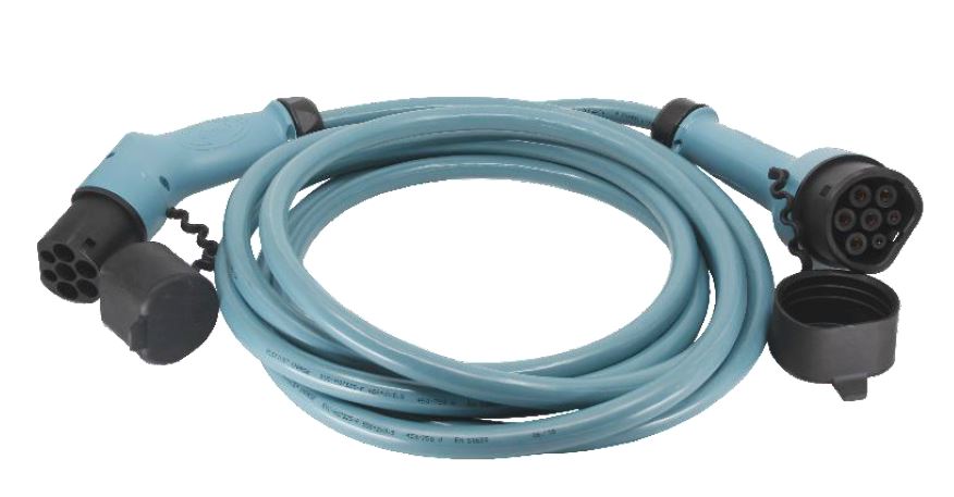 Ladekabel Typ 2 – Typ 2 / 32 A / 22kW / 8m gerade