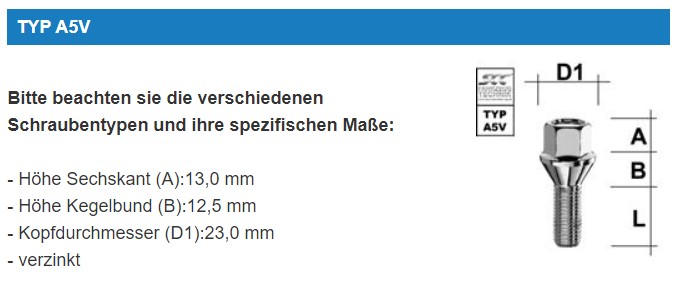 Boulon de roue M14x1.5 Cône 60° SW-17 L-45 argent