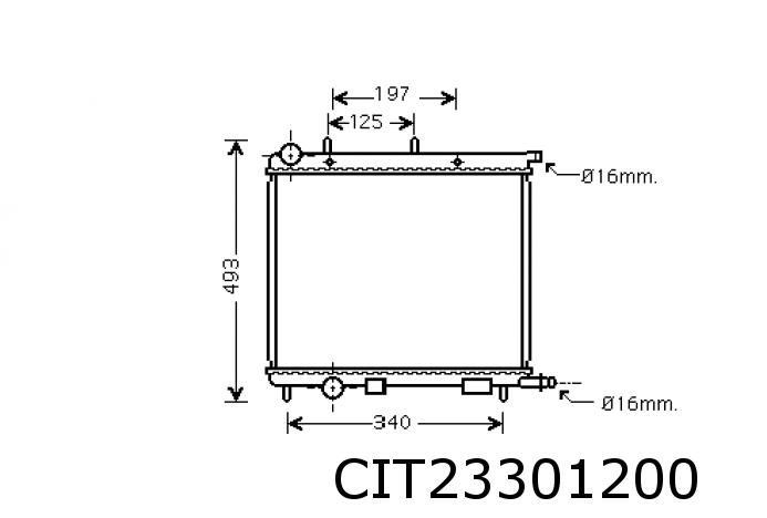 Radiateur C3 / C2 (1.1i/1.4i/1.6i) (+/-AC) / 1007 / 207 (1.4i/1.6i)