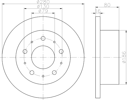 Disco del freno posteriore