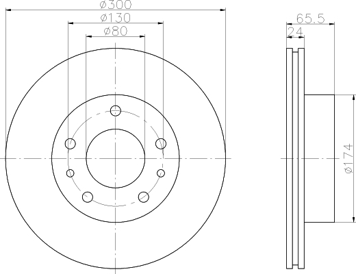 Disque de frein avant Ducato 1800kg charge utile