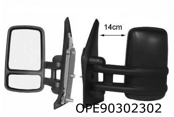 Rétroviseur compl. Master II droite manuel / longue