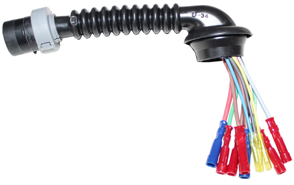 Kabelbaum-Reparatursatz für Türen hinten, mit elektr. FH und mit ZV, mit Open+Start Funktion Bj. 07.05- Länge: 200 mm; vormontiert mit Stossverbinder und Faltenbalg