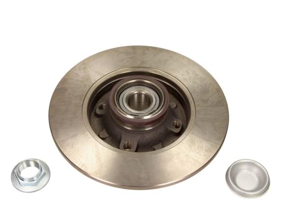 Disque de frein arrière non revêtu, y compris roulement de roue, cache-poussière, écrou de moyeu