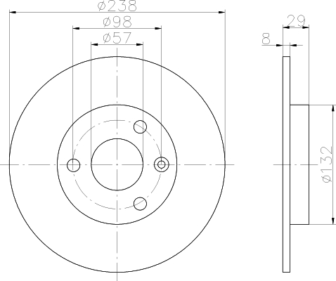 Disco del freno avanti AX / Saxo / 106 (1.0i/1.1i) 
