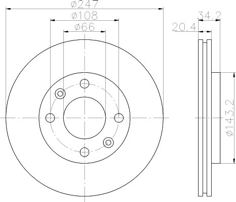 PSA (1.4i/1.6i/1.8i/1.5D/1.8D/1.9D) Brake Disc
