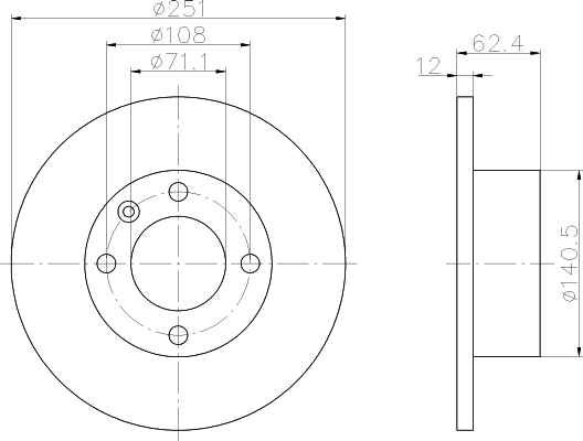 Bremsscheibe Xantia Break TT hinten