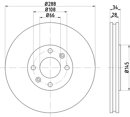 C5 (3.0i-V6/2.0HDi-136pk/2.2HDi) / Xantia 1/98-(2.0i-16V/3.0i-V6/1.9TD/2.0HDi) Brake Disc