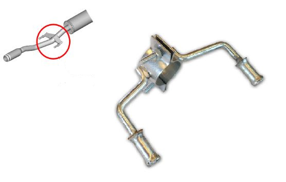 Support d`échappement pour pot avant diamètre 40-42mm