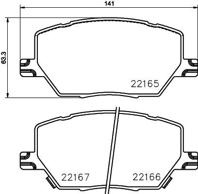Pastiglie freno anteriore Fiat 500 X 1,6/2,0 Multijet 1,4 MultiAir