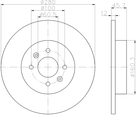 Disco freno Kangoo 1.6 D / 1.9 D posteriore