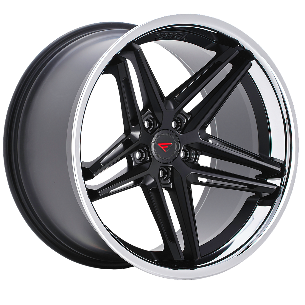 FERRADA CM1 Matte Black / Gloss Black Lip 9.5x19 66.6 60° Kegel
