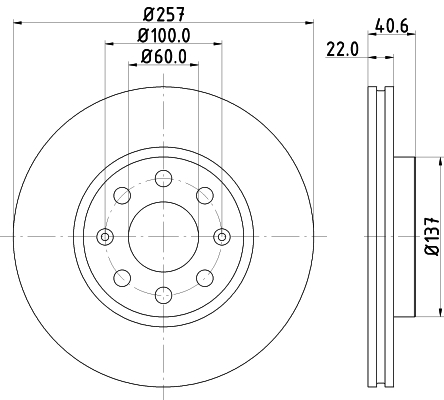 Bremsscheibe vorn original (OE 55700920) Fiat Grande Punto (199) 1,2 1,4 1,3 JTD
