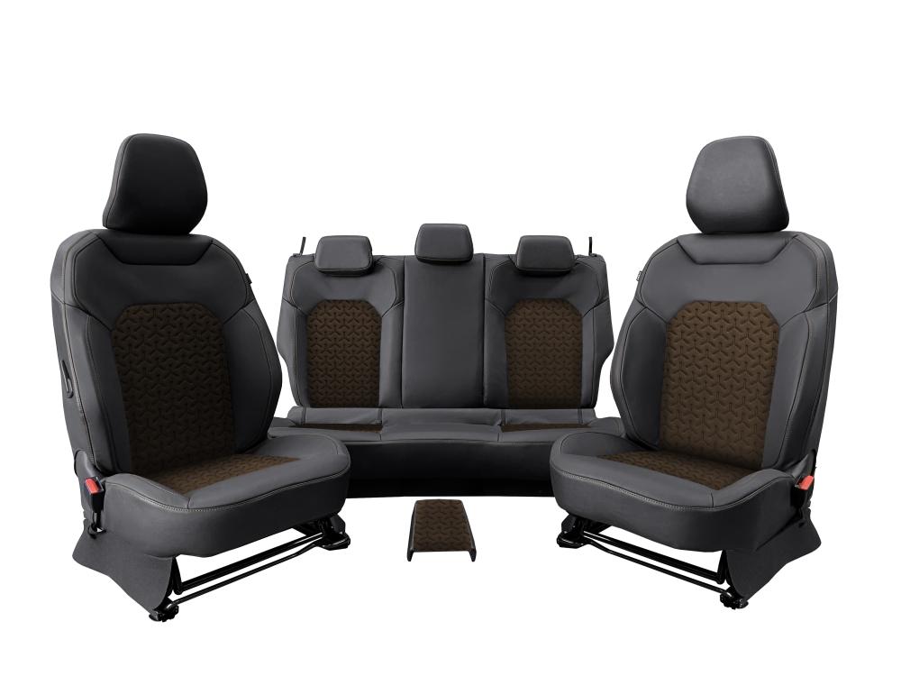 REDUST Sitzbezüge Bigster ohne Logo Schwarz/ Braun C12