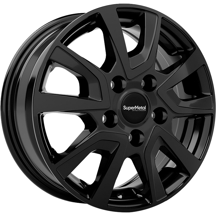 SuperMetal VAULT Gloss Black 6.0x15 ET68 5x118 71.1