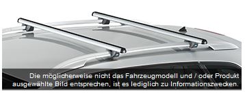 Jeu barres de toit en aluminium Fiat 500X Cross(integrated railing) (2015--)