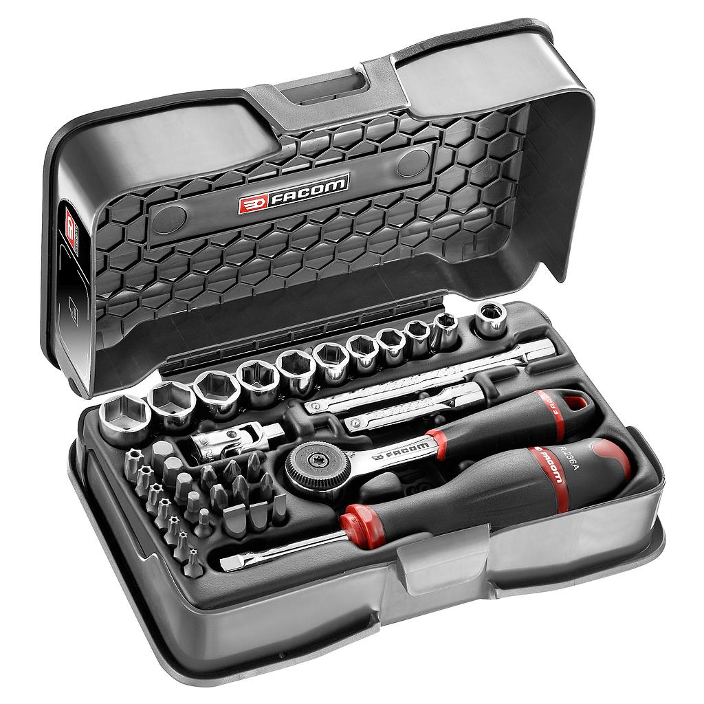 FACOM Steckschluessel-Set 1/4Z R.161B, 37-Tl