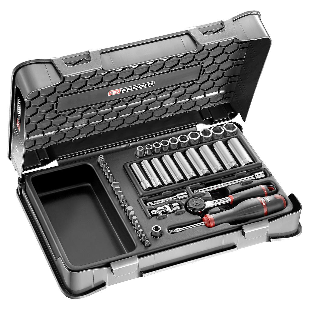 FACOM Steckschluessel-Set 1/4Z 6-Kant, 46-Tl