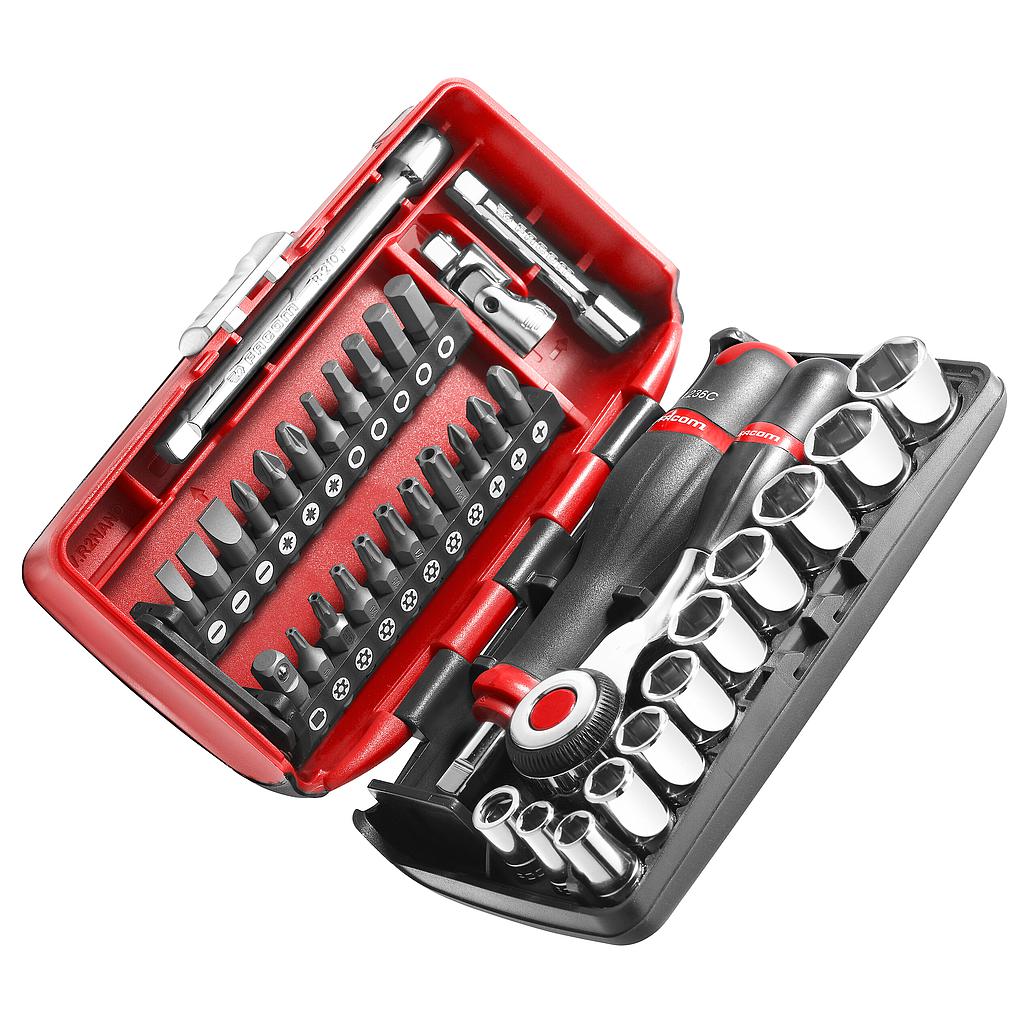 FACOM 1/4Z Steckschluesel-Satz, 38Tlg
