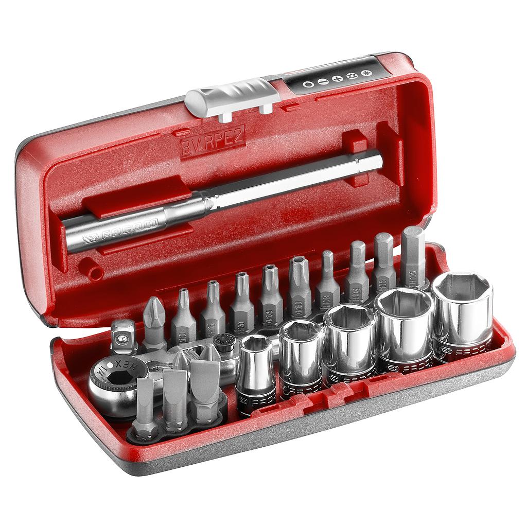 FACOM Steckschluessel-Set 1/4Z R.180 23-Tlg