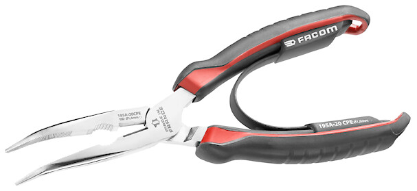 FACOM Flachrundzange 40Gr Gebogen 200Mm Cpe