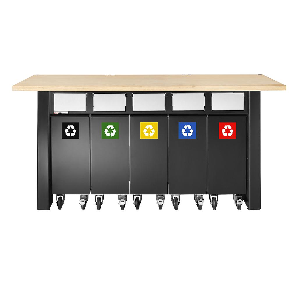FACOM Jls3 Set Mit 5 Recyclingbehaeltern