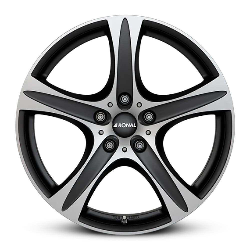 RONAL R55 SUV MATT BLACK-FRONT CUT 7.5x17 ET55 5x120 65.1