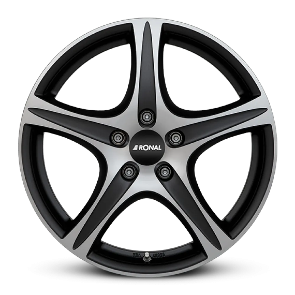 RONAL R56 MATT BLACK-FRONT CUT 7.0x17 ET45 5x112 57.0