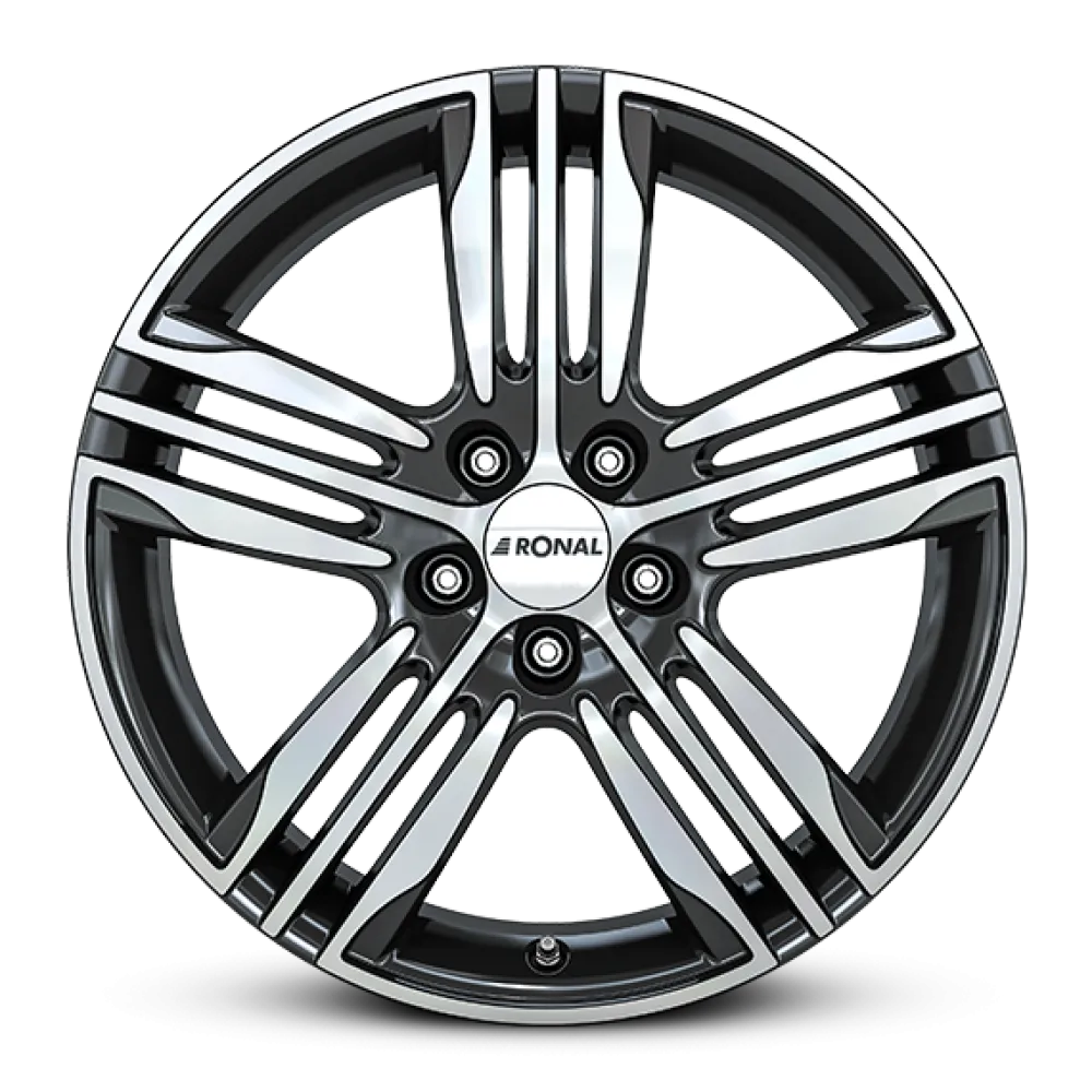 RONAL R57 BLACK-FRONT CUT 7.5x17 ET45 5x108 76.0 MX