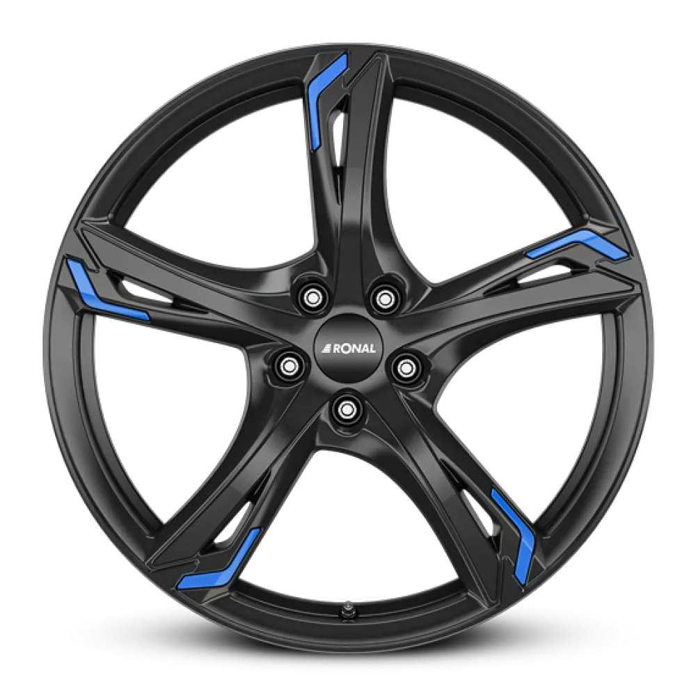 RONAL R62 Blue JET BLACK 8.0x19 ET45 5x108 76.0