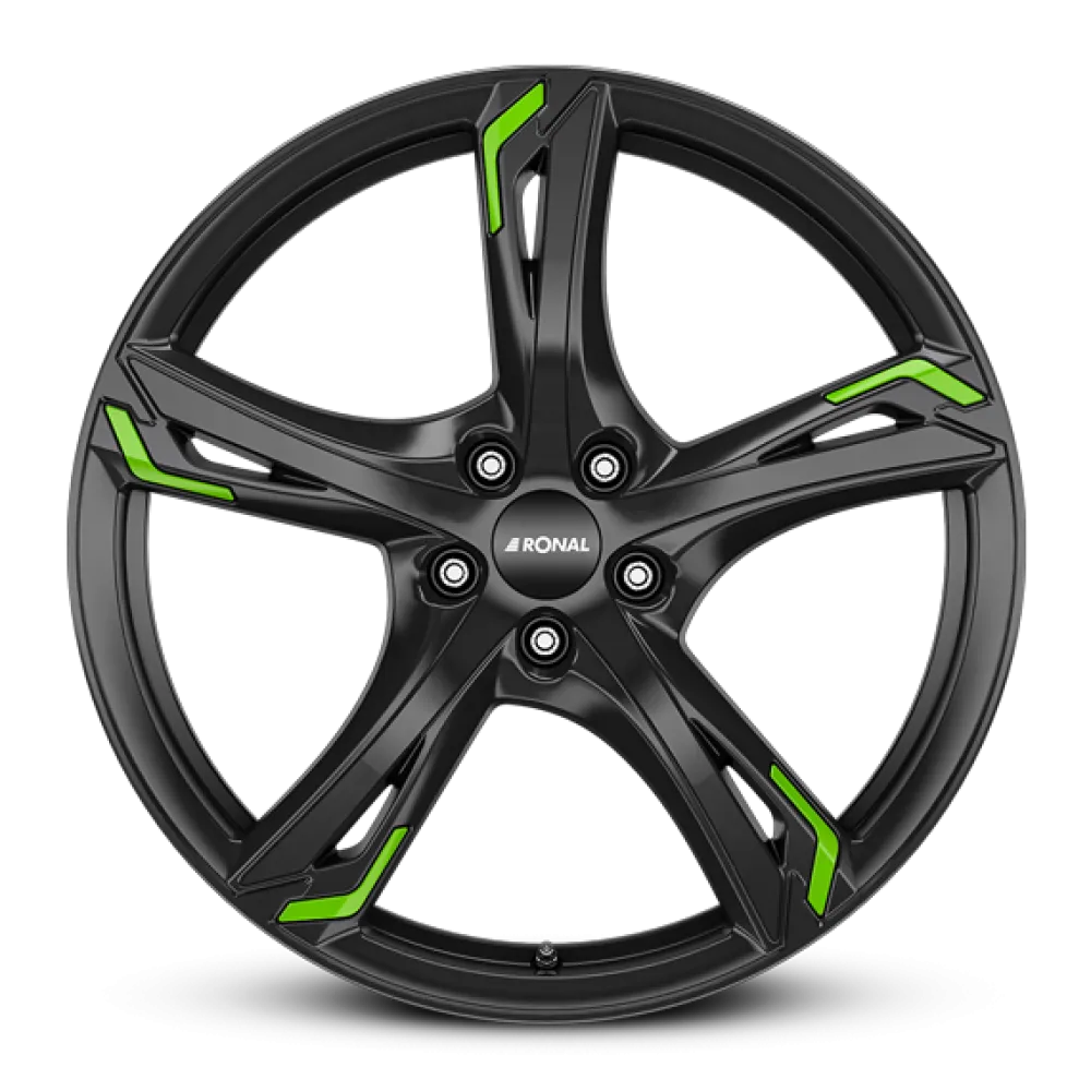 RONAL R62 Green JET BLACK 7.5x18 ET50 5x112 76.0