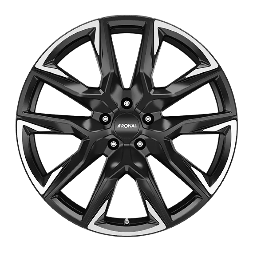RONAL R71 JET BLACK MATT-RIM LIP CUT 8.5x20 ET56 5x127 71.5 W05
