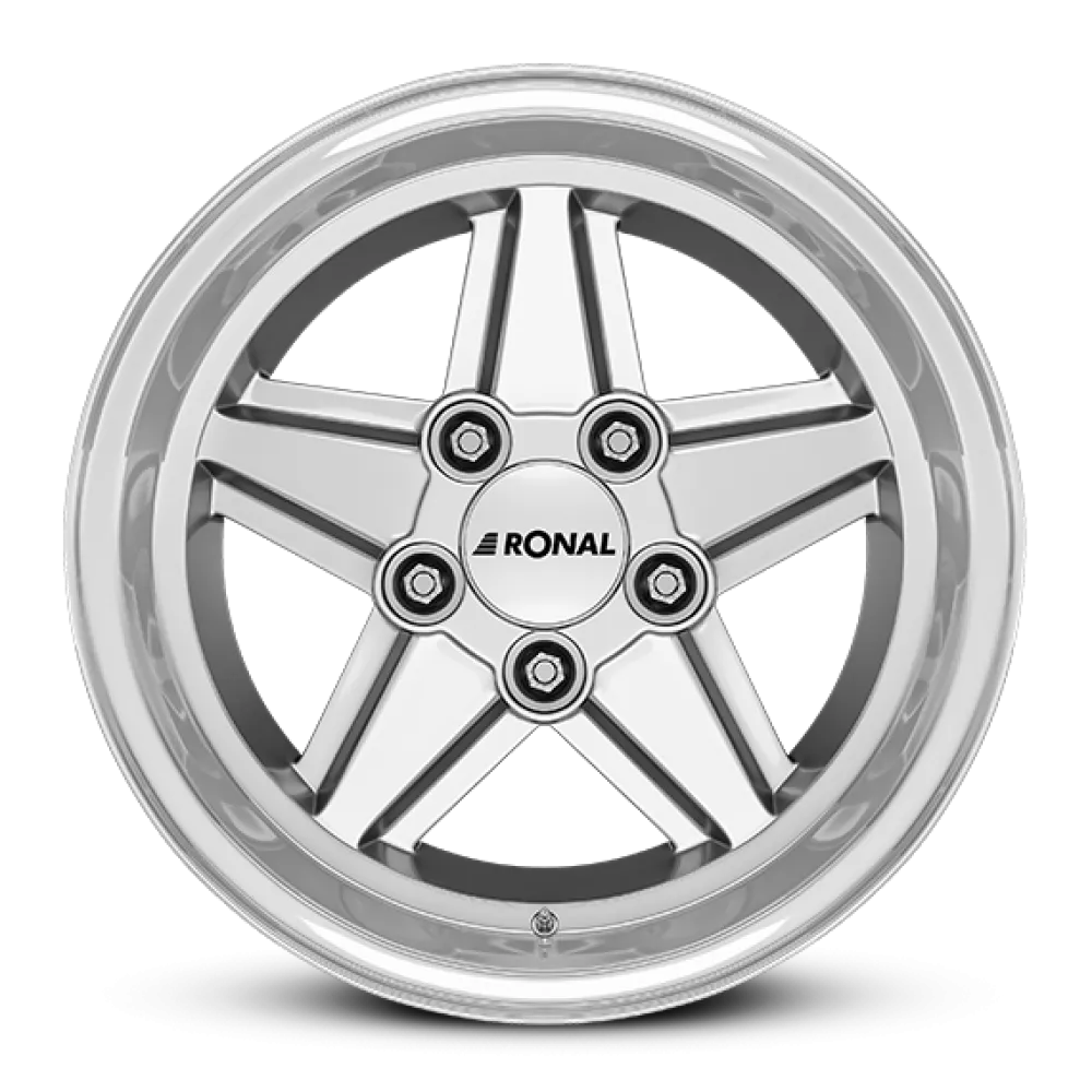 RONAL R9 SILVER-RIM LIP CUT 7.0x15 ET23 5x112 66.5