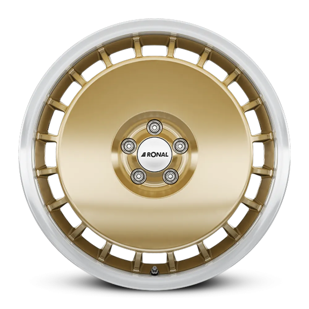 RONAL R50 AERO RACING GOLD-RIM LIP CUT 8.0x18 ET50 5x120 65.0