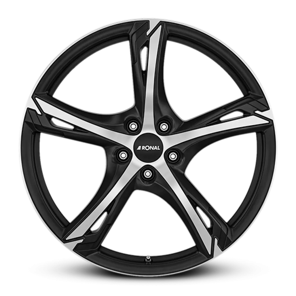 RONAL R62 JET BLACK-MATT-FRONT CUT 7.5x18 ET51 5x112 76.0