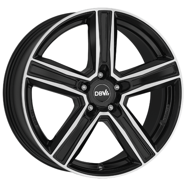 DBV Vegas KG dark schwarz glänzend, front poliert 8.5x19 ET40 5x112 66.6
