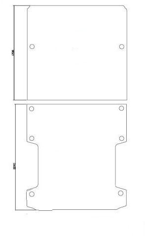 Plancher, 2-pièces L3 Jumper / Boxer / Ducato 2006- con 2 porte scorrevoli