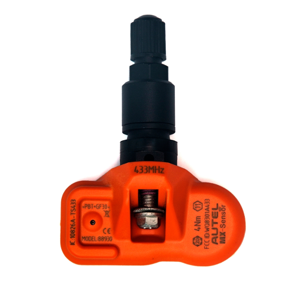 Capteur universel de pression des pneus Autel avec valve métallique noir 433 MHz