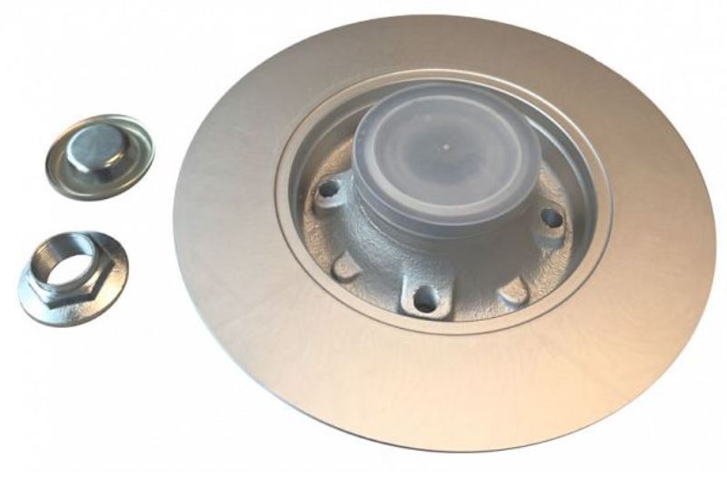 Disco del freno VERNICIATI posteriore incl. cuscinetti delle ruote, parapolvere, dado del mozzo