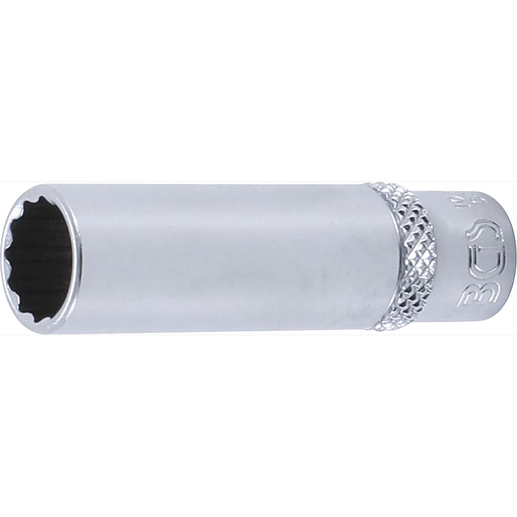Steckschlüssel-Einsatz Zwölfkant, tief | Antrieb Innenvierkant 6,3 mm (1/4&quot;) | SW 10 mm