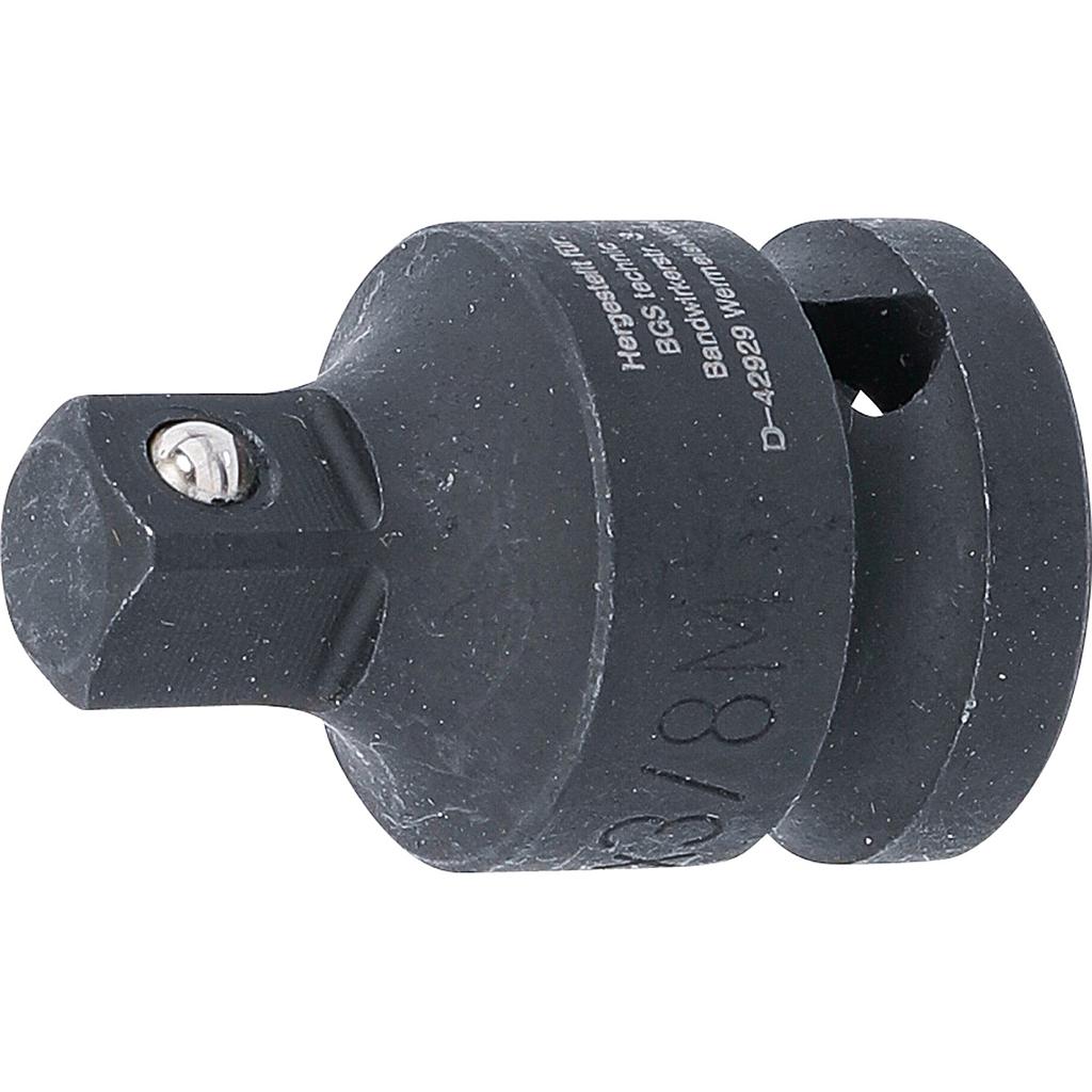 Kraft-Steckschlüssel-Adapter | Innenvierkant 12,5 mm (1/2&quot;) - Aussenvierkant 10 mm (3/8&quot;)