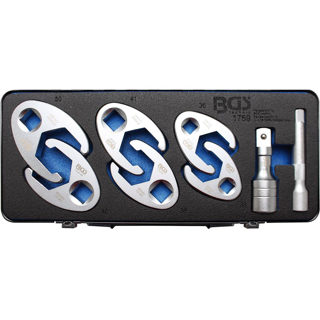 Hahnenfussschlüssel-Satz | Antrieb Innenvierkant 12,5 mm (1/2&quot;) / 20 mm (3/4&quot;) | 8-tlg.