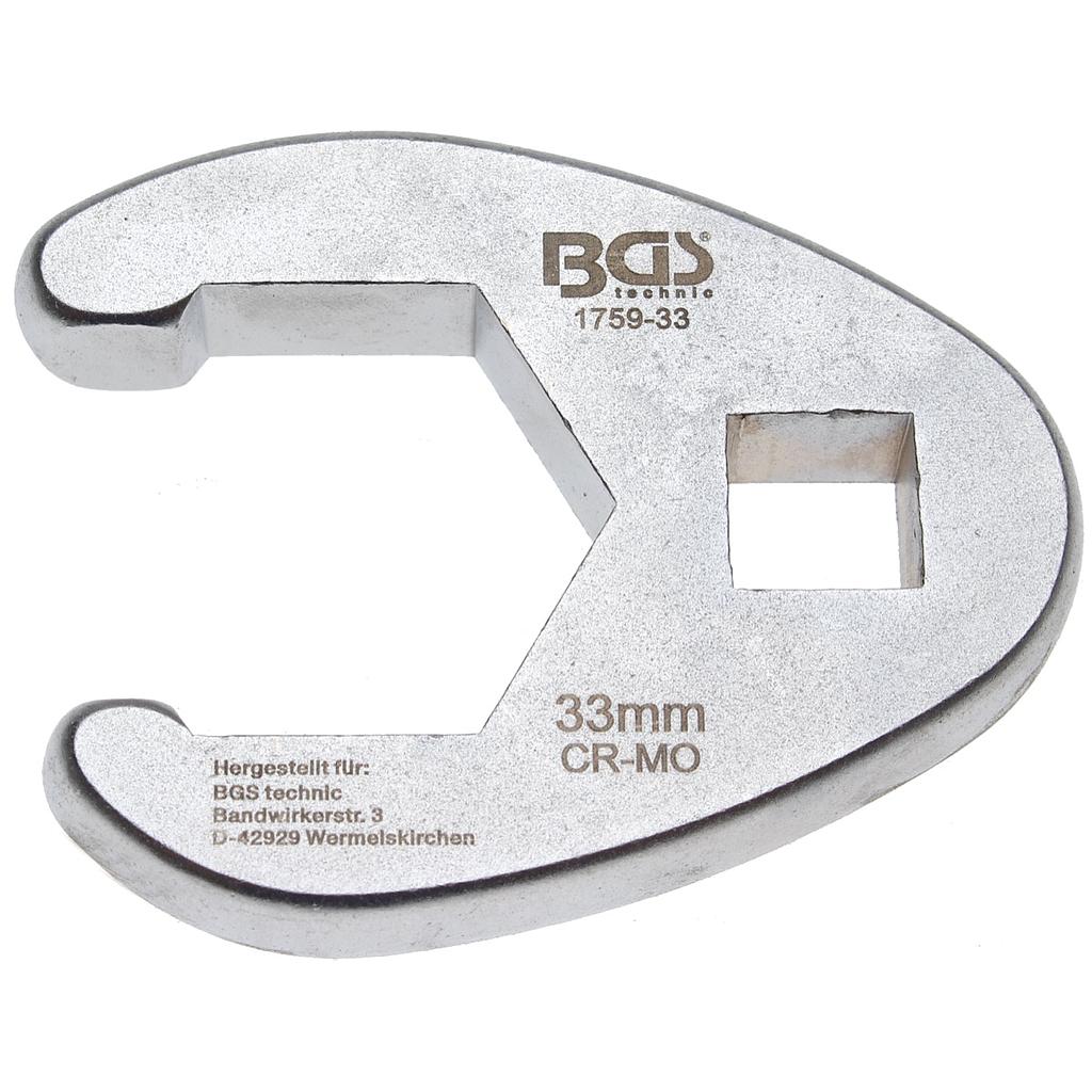 Hahnenfussschlüssel | Antrieb Innenvierkant 12,5 mm (1/2&quot;) | SW 33 mm