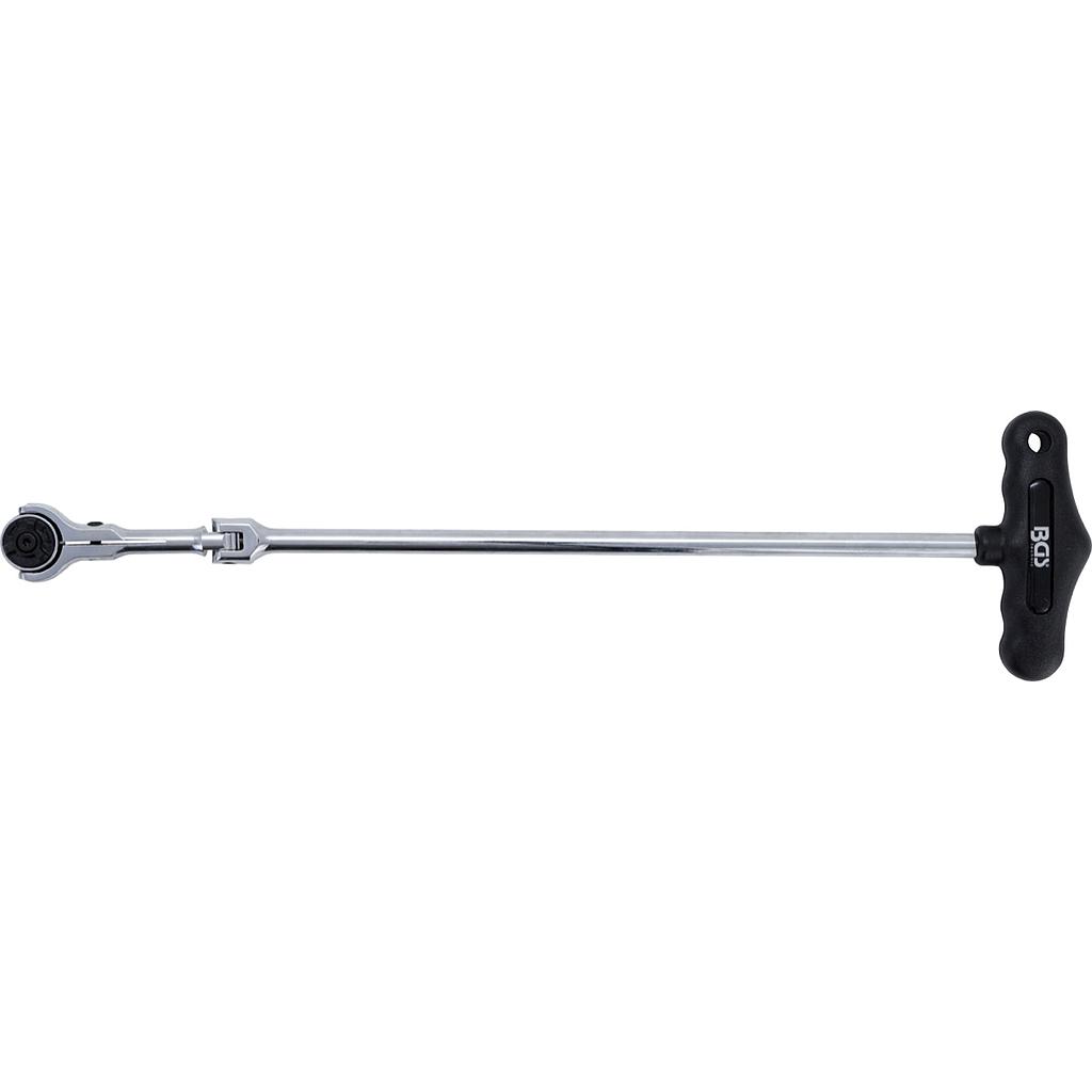 Gelenkknarre mit T-Griff, abwinkelbar | Abtrieb Aussenvierkant 6,3 mm (1/4&quot;)
