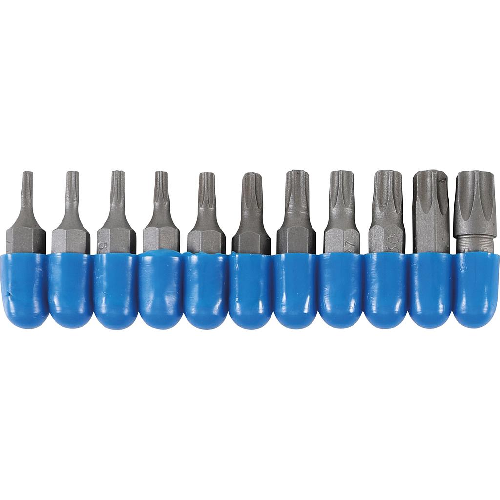 Bit-Satz | Antrieb Aussensechskant 6,3 mm (1/4&quot;) | Abtrieb T-Profil (für Torx) | 11-tlg.