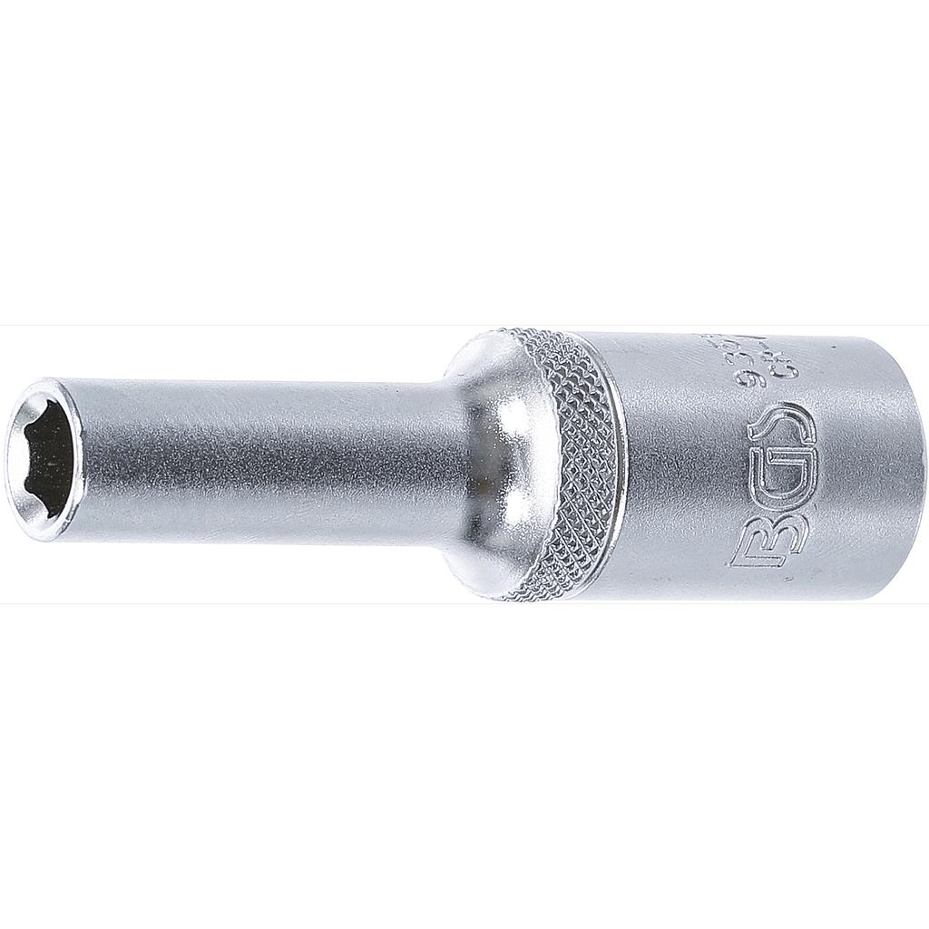 Steckschlüssel-Einsatz Sechskant, tief | Antrieb Innenvierkant 12,5 mm (1/2&quot;) | SW 8 mm