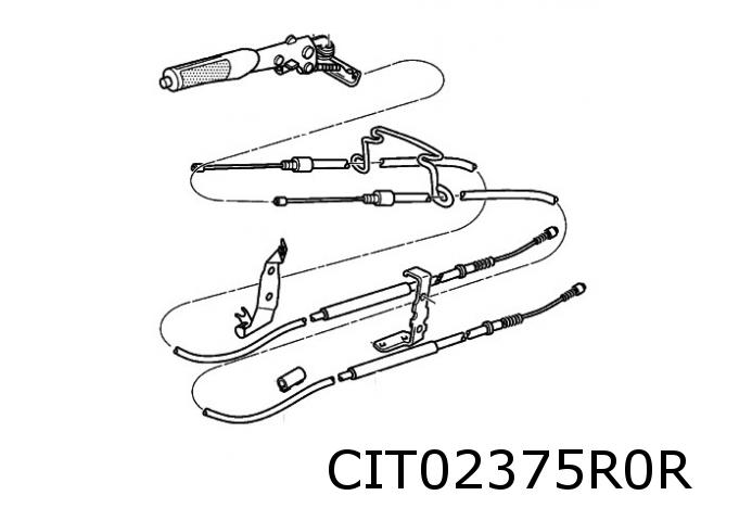 ZX berline -97 handremkabel rechts (trommel)