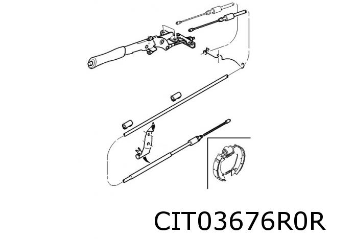 Handbremsseil Xsara Trommelbr. rechts
