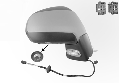 3008 / 5008 spiegel R (elb. / verwarmd)(el. inklapbaar) (+temp. sensor) (primer)